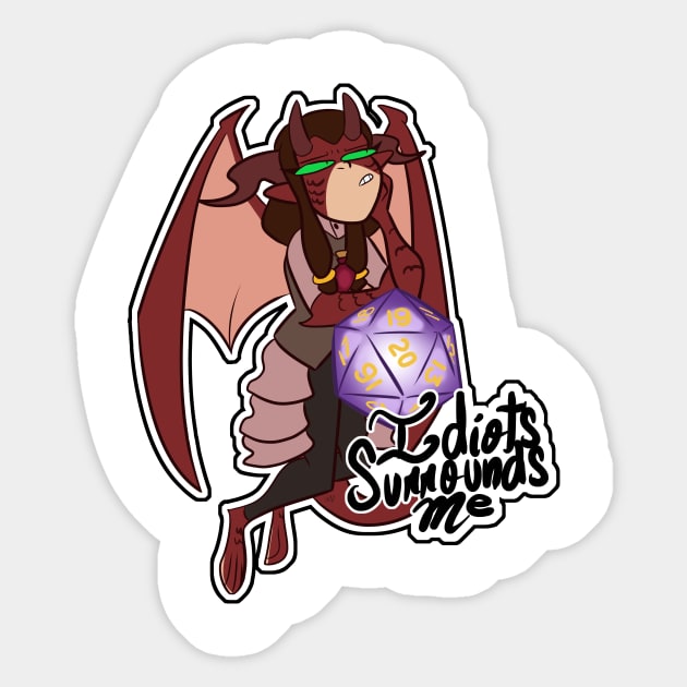 Dungeon and Dragons Bard -  Adrielle Sticker by SedDoodle